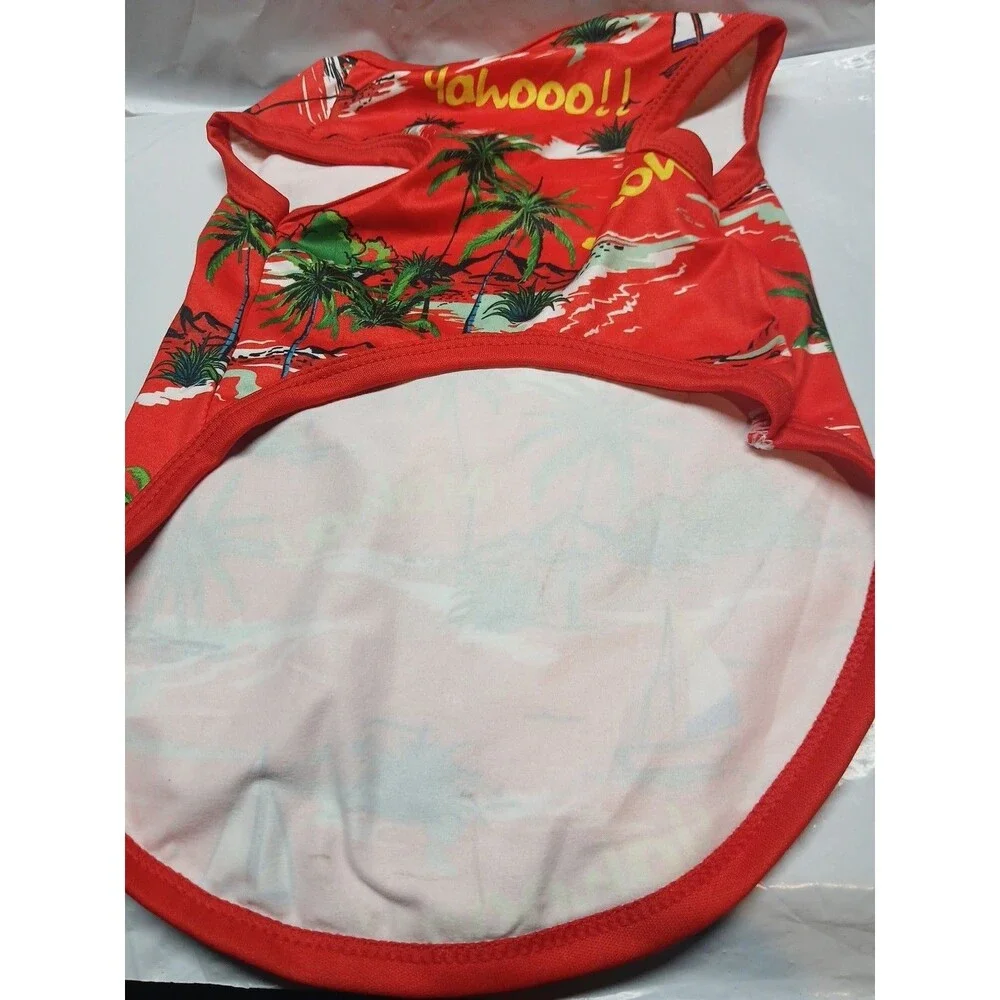 Dog Shirt Size M Red Boat Aloha